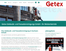 Tablet Screenshot of getex-reinigung.de